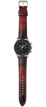画像をギャラリービューアに読み込む, クロコダイルレザー腕時計ベルト - バーントレッドボルドー