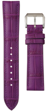 画像をギャラリービューアに読み込む, クロコダイルレザー腕時計ストラップ – パープル