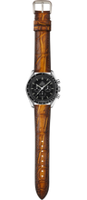 画像をギャラリービューアに読み込む, クロコダイルレザー腕時計ベルト - バーントチェスナット