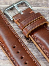 画像をギャラリービューアに読み込む, ブッテーロレザー腕時計ストラップ – チェスナット