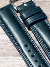 画像をギャラリービューアに読み込む, ブッテーロレザー腕時計ストラップ – ディープティール