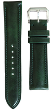 画像をギャラリービューアに読み込む, ブッテーロレザー腕時計ストラップ – ディープグリーン