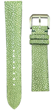 画像をギャラリービューアに読み込む, エイ革 腕時計ベルト - グリーン