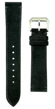 画像をギャラリービューアに読み込む, スエードレザー 腕時計ベルト - ブラック