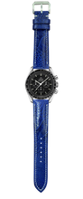 画像をギャラリービューアに読み込む, オーストリッチレッグレザー 腕時計ベルト - ブルー