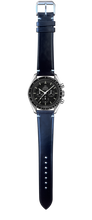 画像をギャラリービューアに読み込む, コードバンレザー 腕時計ベルト -ブラック