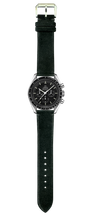 画像をギャラリービューアに読み込む, スエードレザー 腕時計ベルト - ブラック