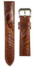 画像をギャラリービューアに読み込む, オーストリッチレッグレザー 腕時計ベルト - ルイボスティー