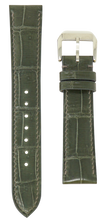 画像をギャラリービューアに読み込む, クロコダイルレザー 腕時計ベルト - ダークセージ