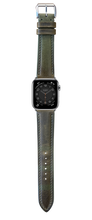 画像をギャラリービューアに読み込む, バダラッシィワックスレザー 腕時計ベルト - オリーブグリーン