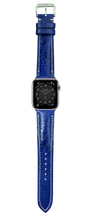 画像をギャラリービューアに読み込む, オーストリッチレッグレザー 腕時計ベルト - ブルー
