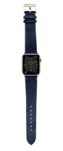 画像をギャラリービューアに読み込む, スエードレザー 腕時計ベルト - ミッドナイトブルー