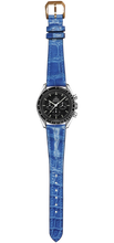 画像をギャラリービューアに読み込む, クロコダイルレザー 腕時計ベルト – オーシャンブルー