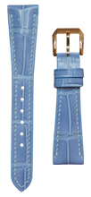 画像をギャラリービューアに読み込む, クロコダイルレザー 腕時計ベルト – アイスブルー