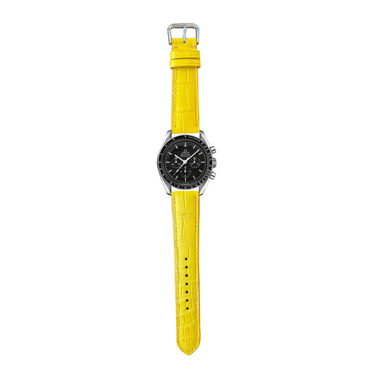 Full Grain Crocodile Leather - Yellow