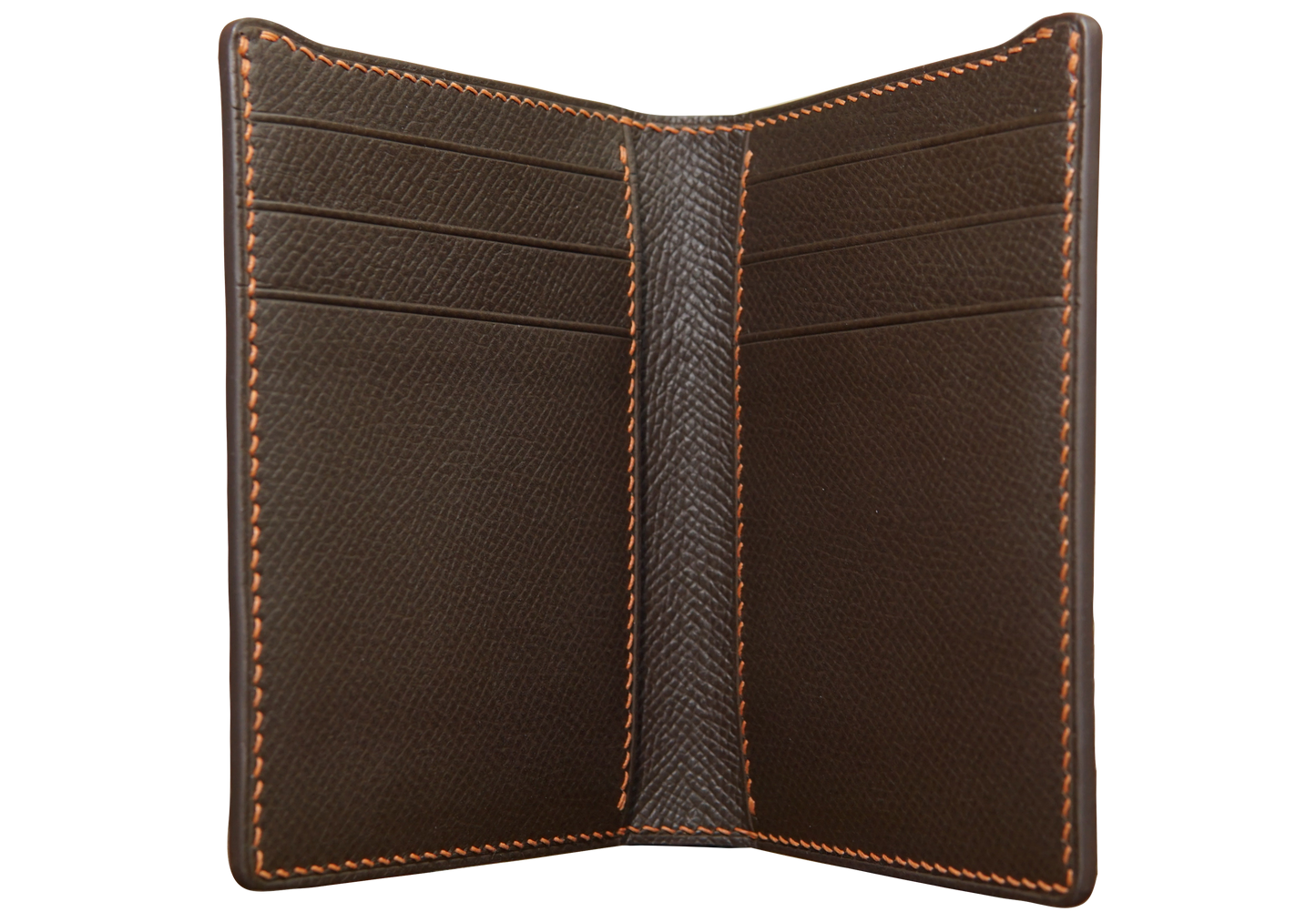 Ostrich Leg Foldable Wallet – Dark Brown