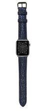 画像をギャラリービューアに読み込む, サメ革 腕時計ベルト - ブルー