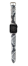 画像をギャラリービューアに読み込む, スネークスキン 腕時計ベルト - ホワイト