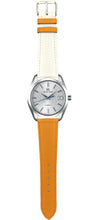 画像をギャラリービューアに読み込む, スイフトレザー 腕時計ベルト - オレンジ/ホワイト