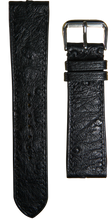 画像をギャラリービューアに読み込む, オーストリッチレザー 腕時計ベルト - ブラック