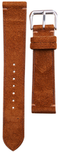 画像をギャラリービューアに読み込む, スエードレザー 腕時計ベルト - ダークブラウン