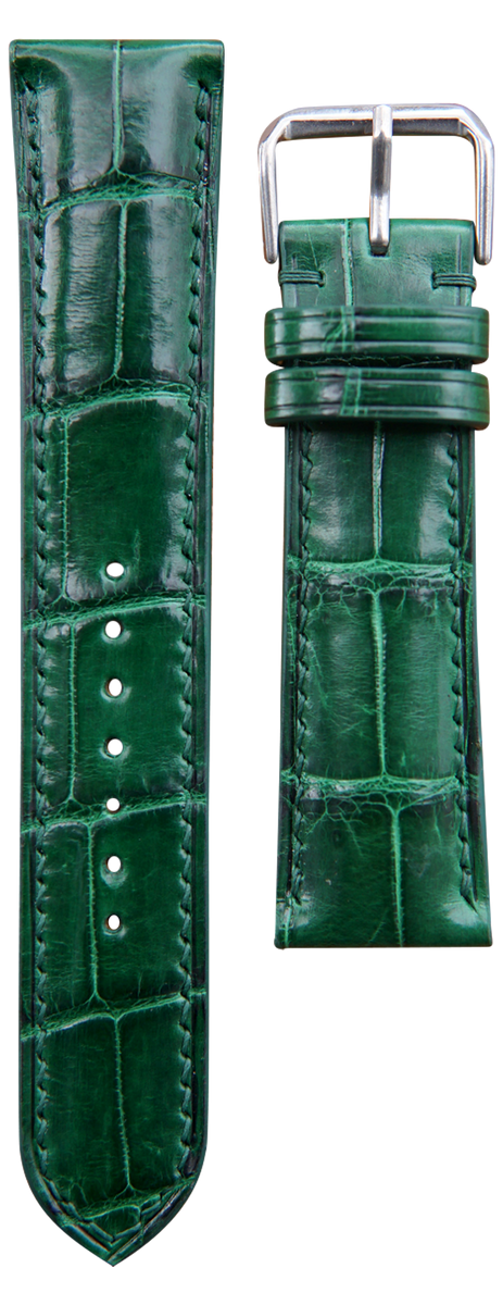 クロコダイルレザー 腕時計ベルト - グリーン – VGreen