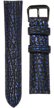 画像をギャラリービューアに読み込む, サメ革 腕時計ベルト - ブルー