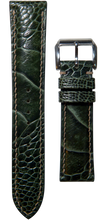 画像をギャラリービューアに読み込む, オーストリッチレッグレザー 腕時計ベルト - モスグリーン