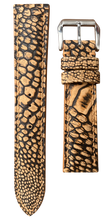 画像をギャラリービューアに読み込む, オーストリッチレッグレザー 腕時計ベルト - ブラウン