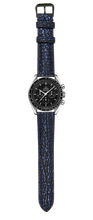 画像をギャラリービューアに読み込む, サメ革 腕時計ベルト - ブルー