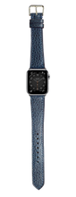 画像をギャラリービューアに読み込む, ドラーロレザー 腕時計ベルト - ネイビー