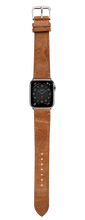画像をギャラリービューアに読み込む, スエードレザー 腕時計ベルト - ウィスキー