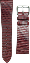 画像をギャラリービューアに読み込む, リザードレザー 腕時計ベルト - レッド