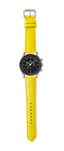 画像をギャラリービューアに読み込む, クロコダイルレザー 腕時計ベルト - イエロー