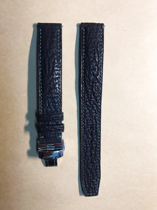 Shark Skin Leather Strap for IWC PORTUGIESER CHRONOGRAPH: