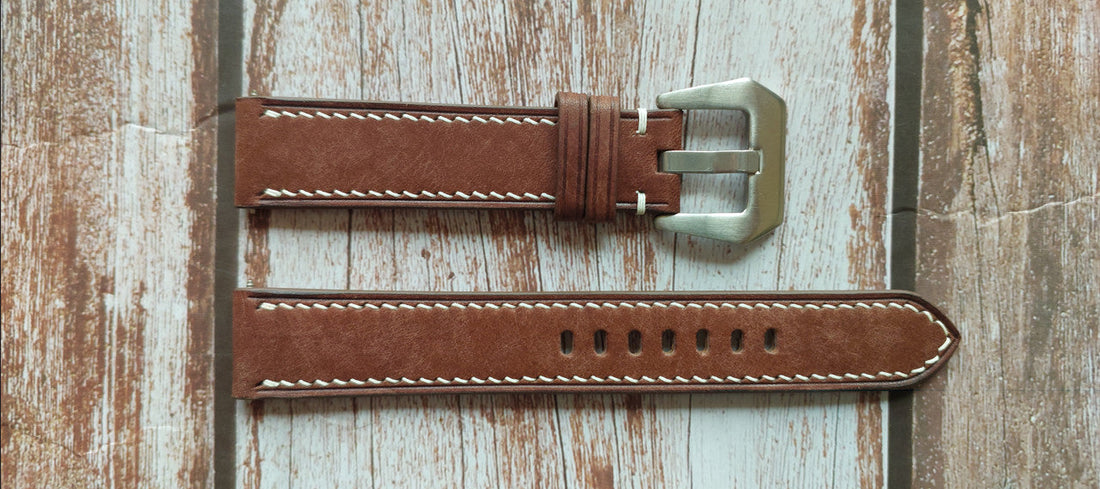 T Moro Maya Leather Strap For Omega Speedmaster Date Watch
