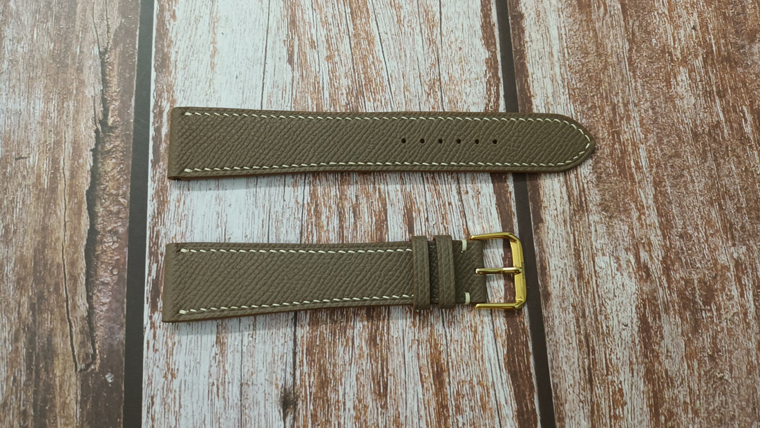 Brown Epsom Leather Strap For Mido Cronograph Watch