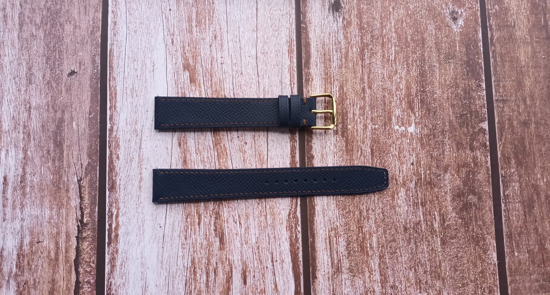 Navy Epsom Leather Strap For Samsung Galaxy 4, 40 mm Watch
