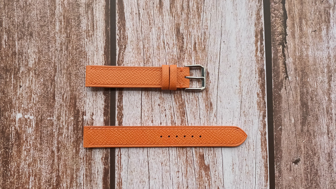 Orange Epsom Leather Strap For Hamilton circa 1956 Watch