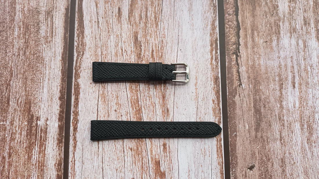 Custom Black Epsom Watch Bands