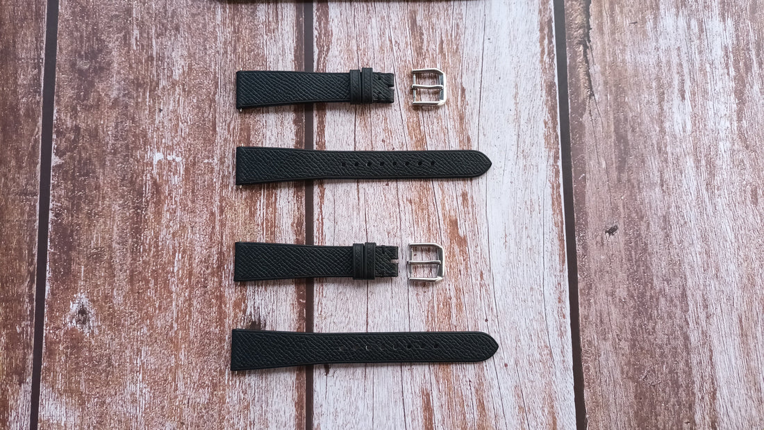 Black Epsom Leather Strap For Patek Philippe Ref. 96 Watch