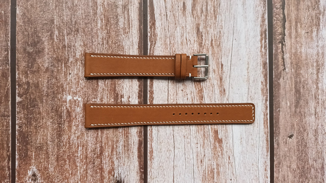 Brown Barenia Leather Strap For Citizen AW1361-10H Watch