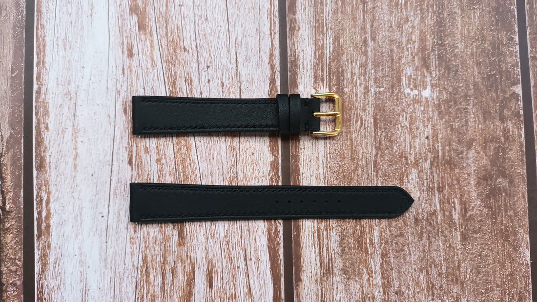 Black Swift Leather For Gruin Watch