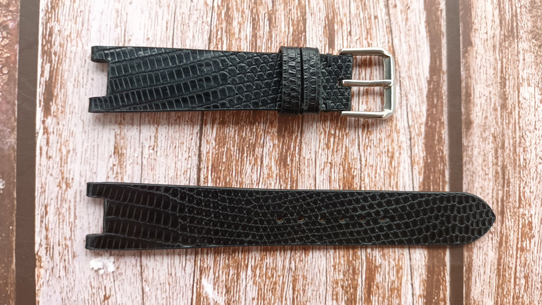 Black Shark Skin Custom Notched Straps