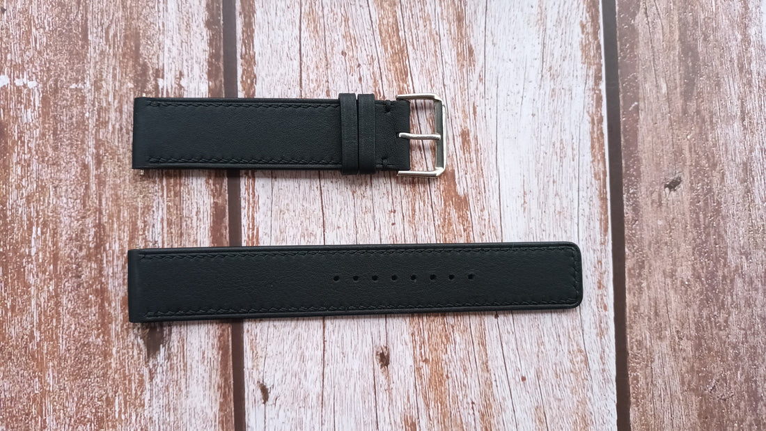 Black Swift Leather Strap For Citizen BM7190-05A Watch