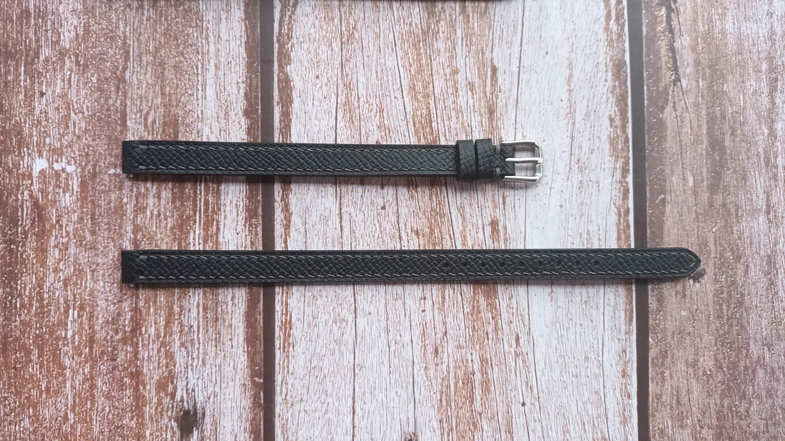 Black Epsom Leather Strap For Lola Rose Watch