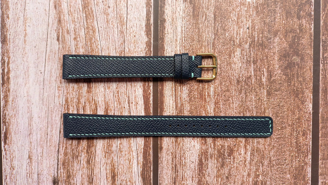 Navy Epsom Leather Strap For Withings Scanwatch