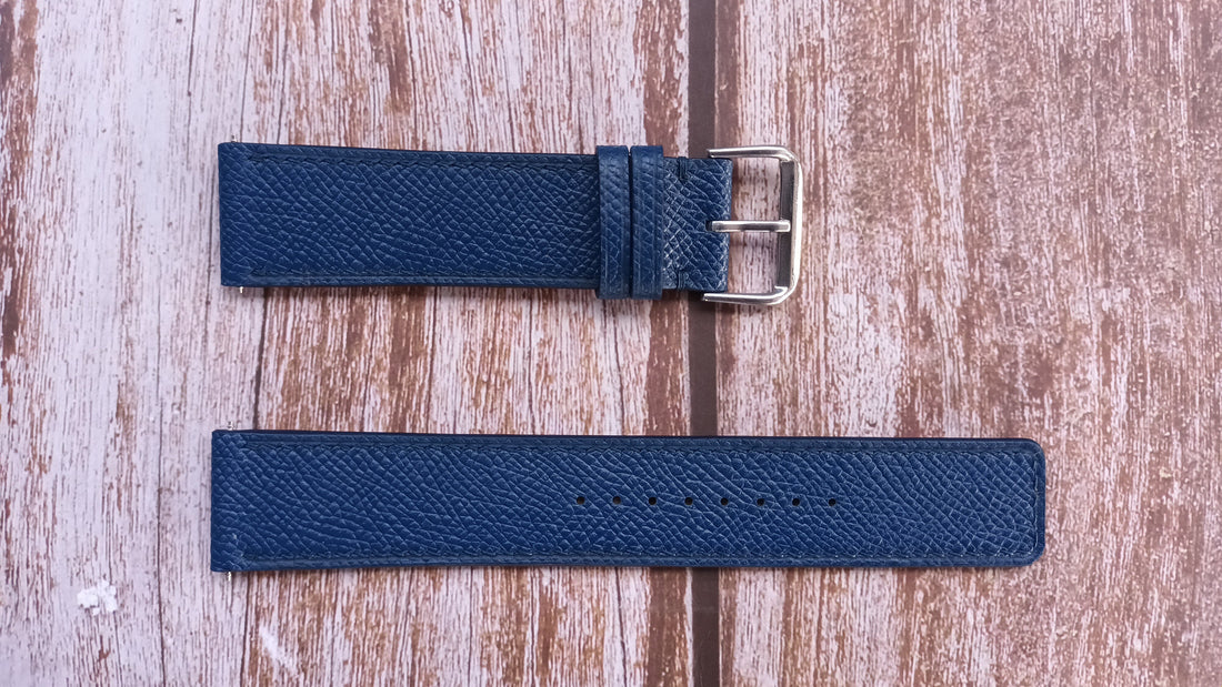 Navy Epsom Leather Strap For Citizen BU2070-12L Watch