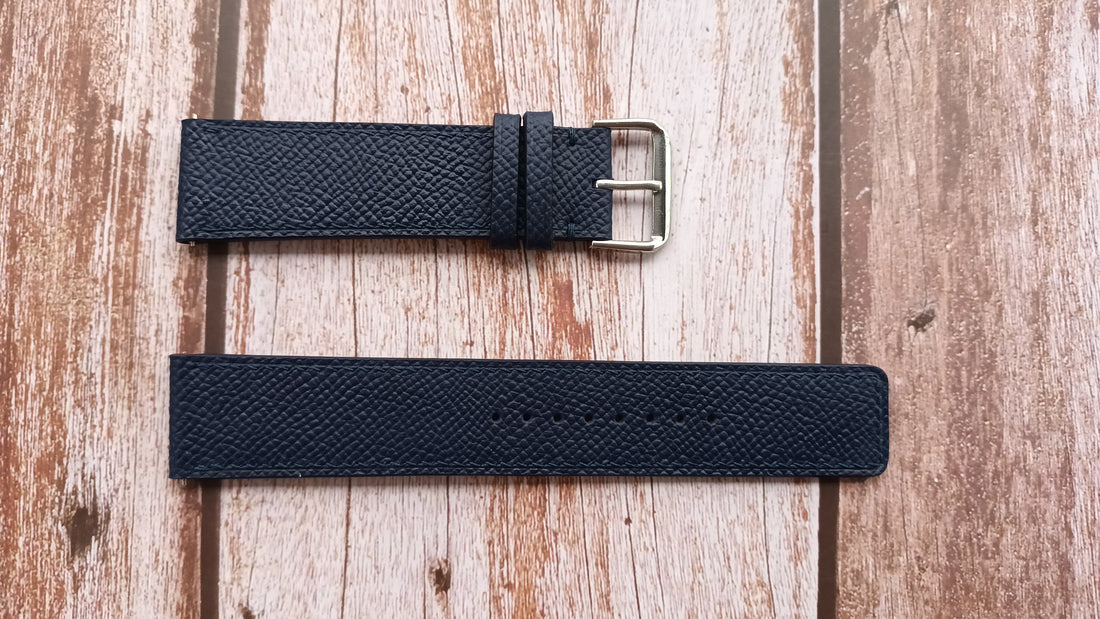 Navy Epsom Leather Strap For Citizen BU2070-12L Watch