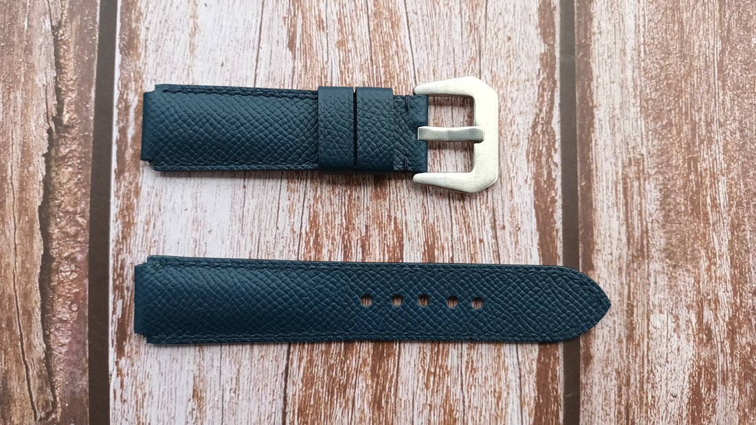Navy Epsom Leather - Custom Notched Straps